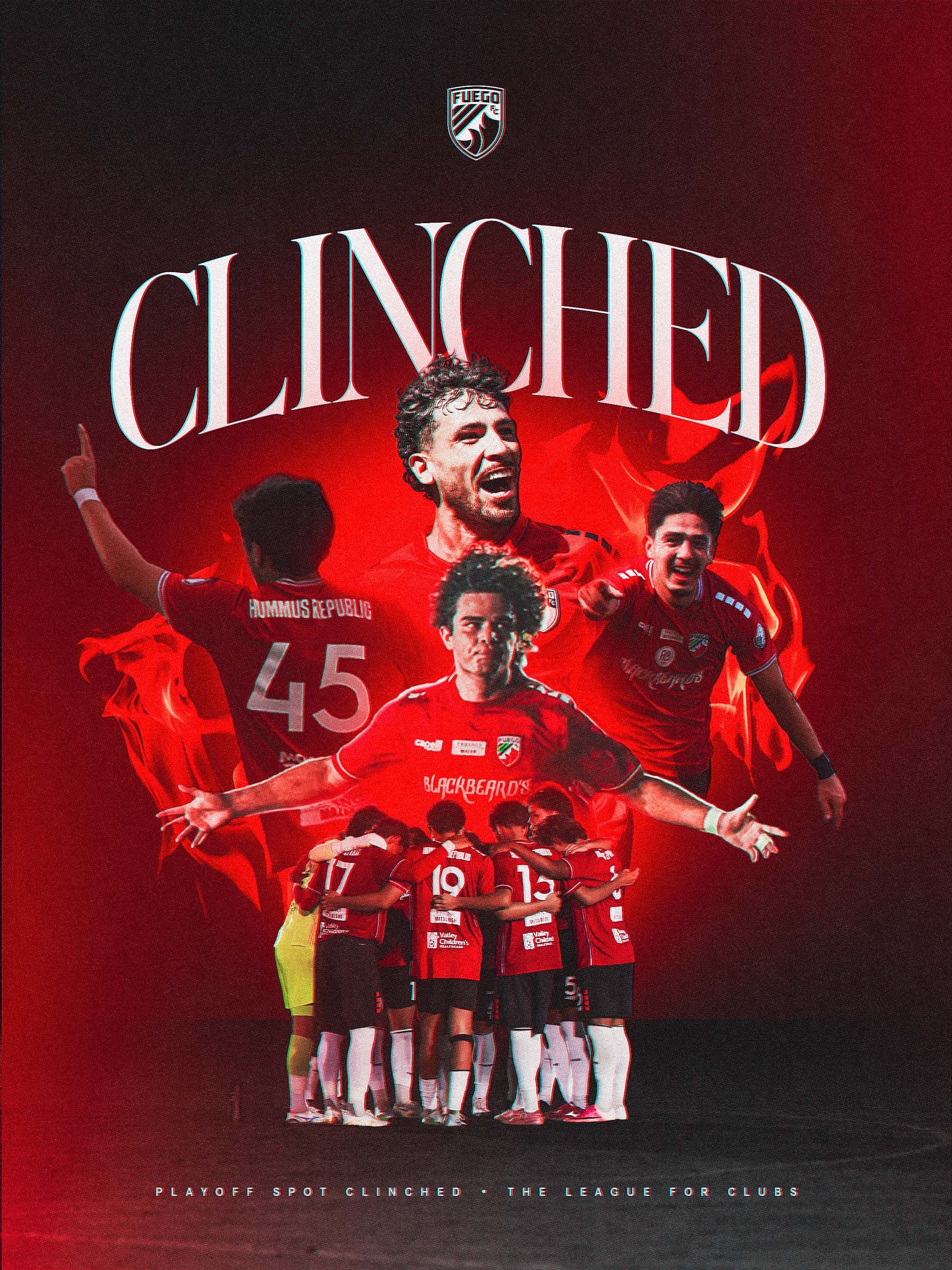 A spot secured. More to earn. 🔥 Fuego is officially headed to the playoffs in @theleague_fc #somosfuego
